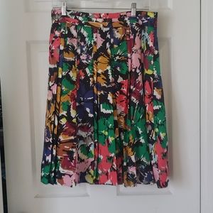 J. Crew pleated silk skirt sz 8